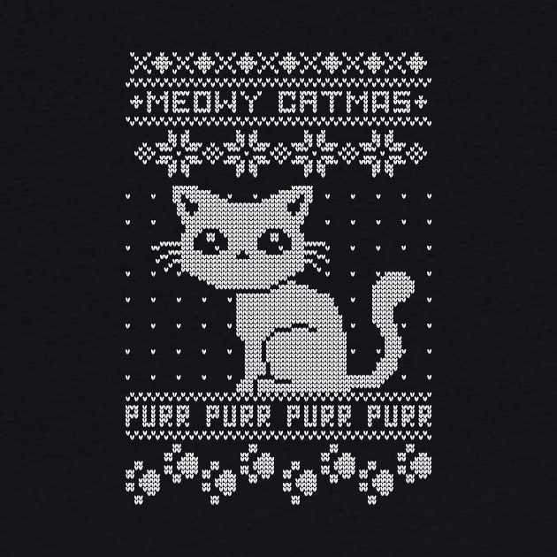 Meowy Catmas Ugly Christmas Sweater by maped